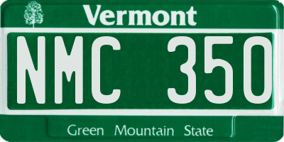 VT license plate NMC350