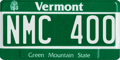 VT license plate NMC400