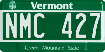 VT license plate NMC427