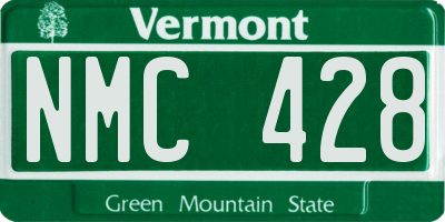 VT license plate NMC428