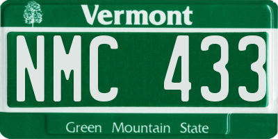 VT license plate NMC433