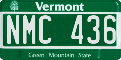 VT license plate NMC436