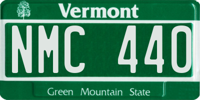 VT license plate NMC440