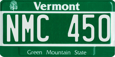 VT license plate NMC450