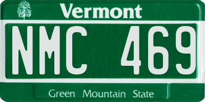 VT license plate NMC469