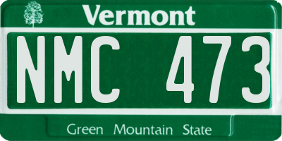 VT license plate NMC473