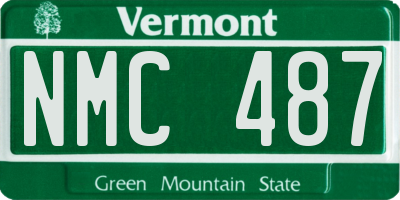 VT license plate NMC487