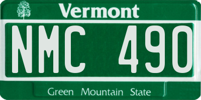 VT license plate NMC490
