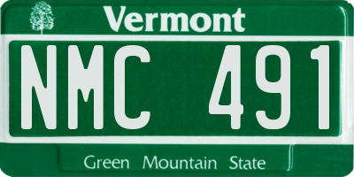 VT license plate NMC491