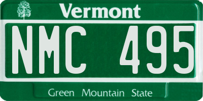 VT license plate NMC495