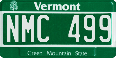 VT license plate NMC499