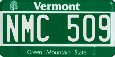 VT license plate NMC509