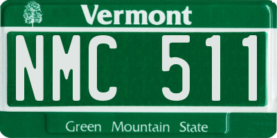 VT license plate NMC511