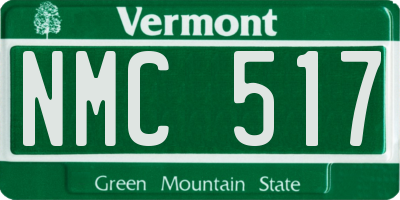 VT license plate NMC517