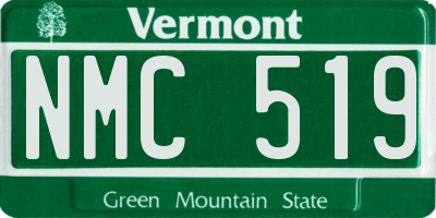 VT license plate NMC519