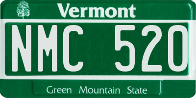 VT license plate NMC520