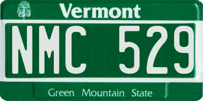 VT license plate NMC529