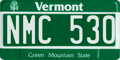 VT license plate NMC530