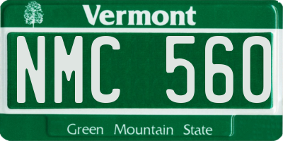 VT license plate NMC560