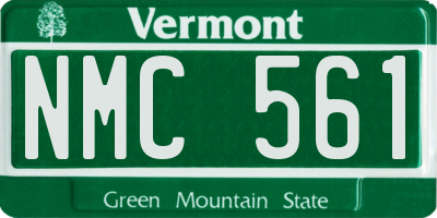 VT license plate NMC561