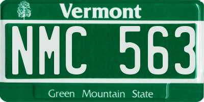 VT license plate NMC563