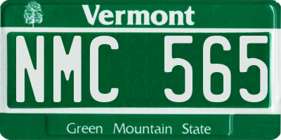 VT license plate NMC565