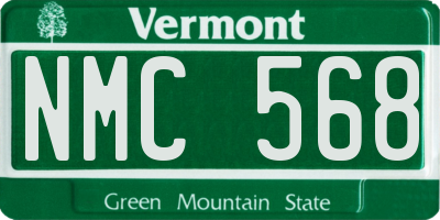 VT license plate NMC568