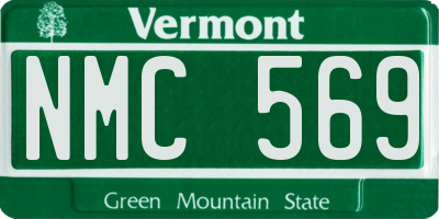 VT license plate NMC569