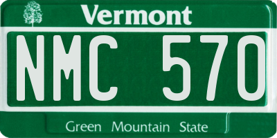 VT license plate NMC570