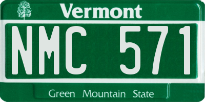 VT license plate NMC571