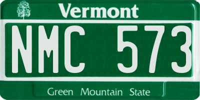 VT license plate NMC573