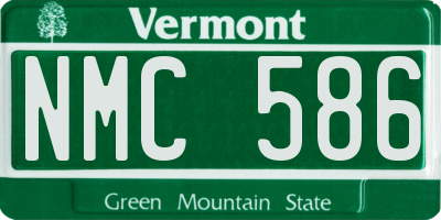 VT license plate NMC586