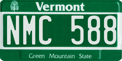 VT license plate NMC588