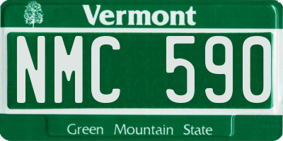 VT license plate NMC590