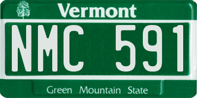 VT license plate NMC591