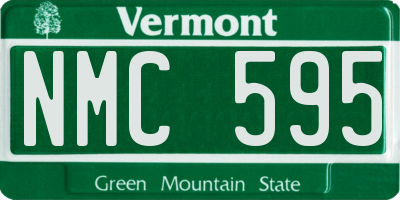VT license plate NMC595