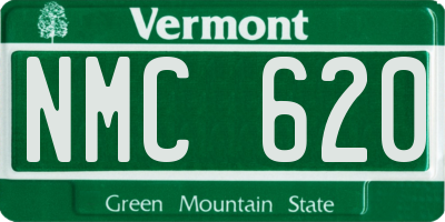 VT license plate NMC620