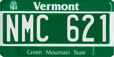 VT license plate NMC621