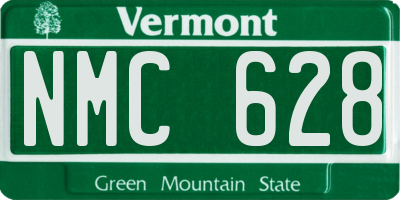 VT license plate NMC628