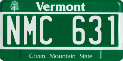 VT license plate NMC631