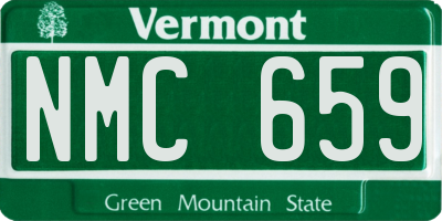 VT license plate NMC659