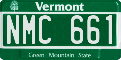 VT license plate NMC661
