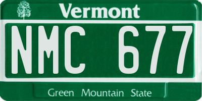 VT license plate NMC677