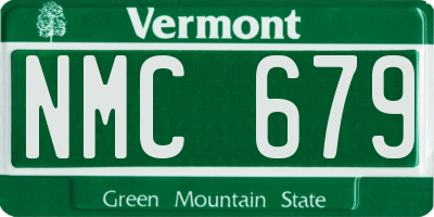 VT license plate NMC679