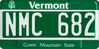 VT license plate NMC682