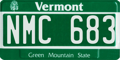 VT license plate NMC683