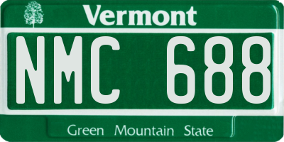 VT license plate NMC688