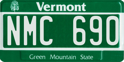 VT license plate NMC690