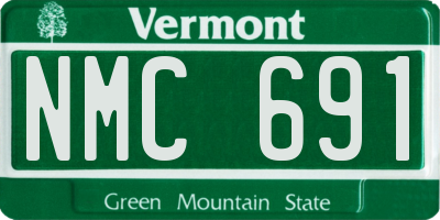 VT license plate NMC691