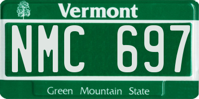 VT license plate NMC697